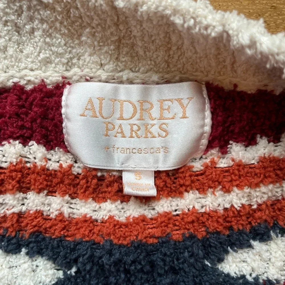 Audrey Parks by Francesca tribal boho western print oversized‎ knit cardigan sm
